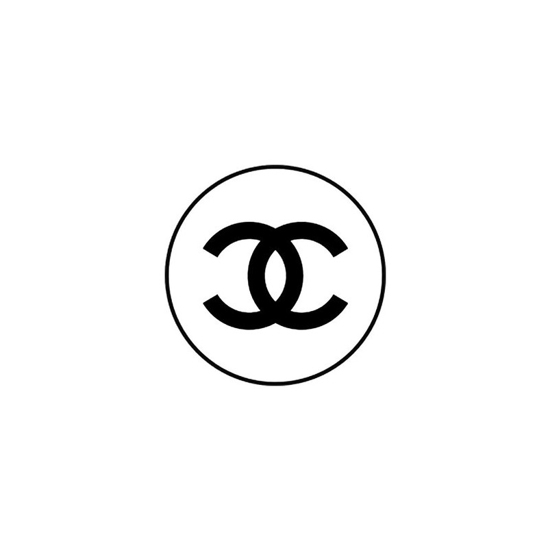 Sticker Chanel round Color Black Dimension (largest side) 10 cm