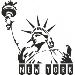 Sticker New York statue de...