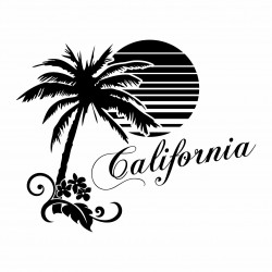 Sticker California beach