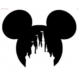 Sticker Château tête Mickey