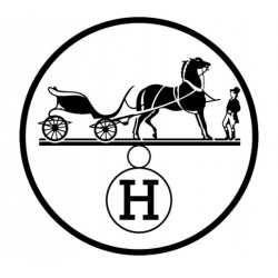 Hermès round logo stickers