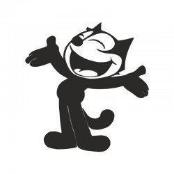 Felix the laughing cat sticker