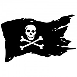 Stickers drapeau pirates