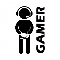 Sticker Gamer bonhomme