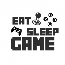 sticker eat sleep game manette gamer play stickers autocollant geek jeux vidéo stiko