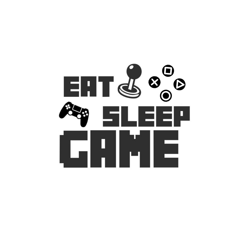 Joysticks "eat sleep game" decal stickers