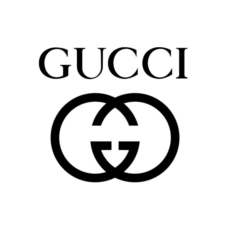 Decal Gucci Color Black Dimension (largest side) 10 cm