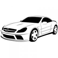 Stickers silhouette Mercedes autocollant voiture