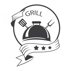 Sticker GRILL restaurant métier restauration autocollant commerce signalétique