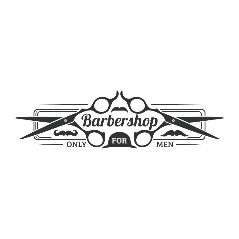 barber shop decal