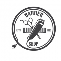 Sticker barbier barber shop métier coiffeur autocollant commerce signalétique