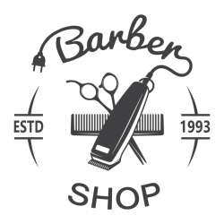 Sticker logo barber shop 1993