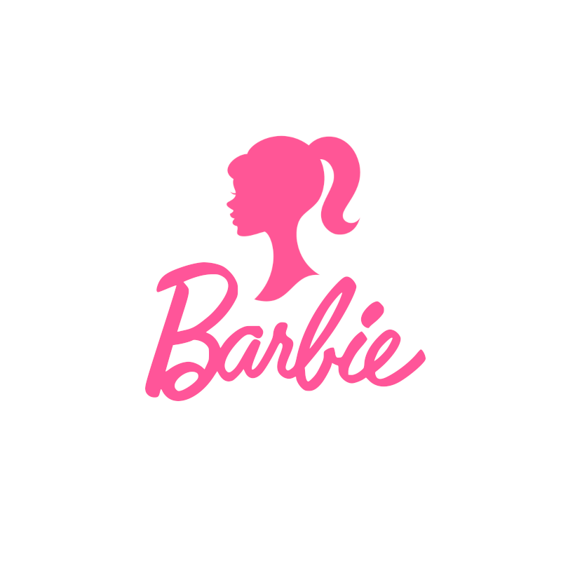 Sticker logo Barbie poupée autocollant