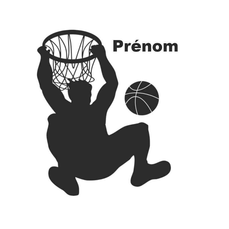 Personalized basketball player sticker decals