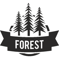 Sticker forêt et sapins.