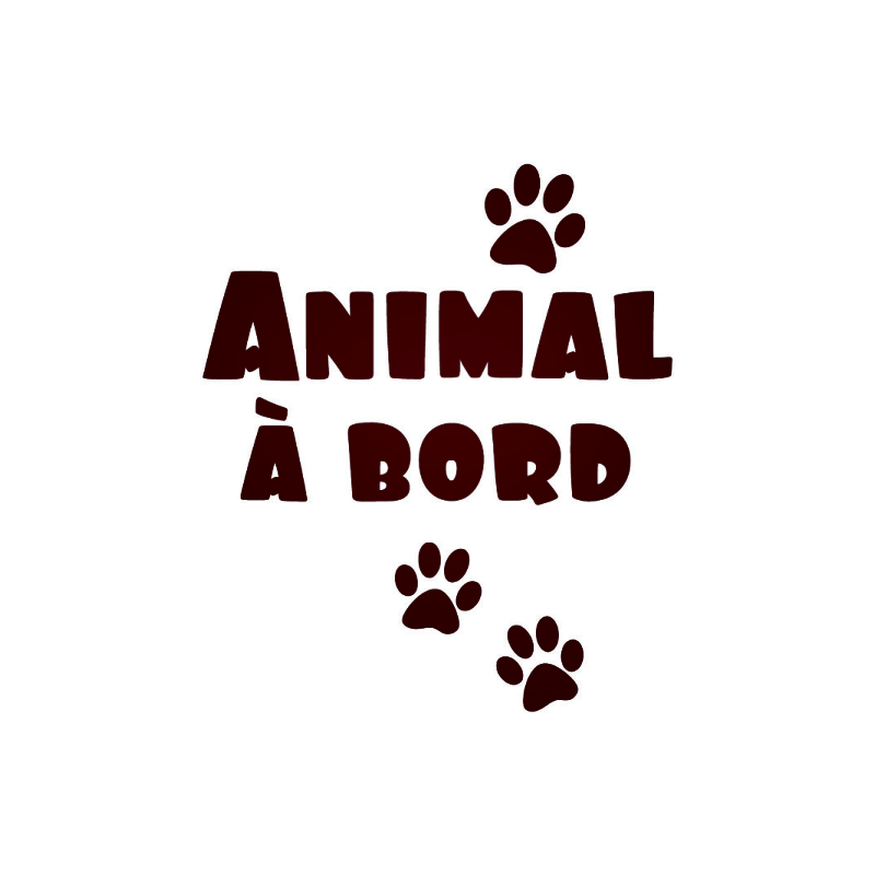 Autocollant animal à bord pour voiture