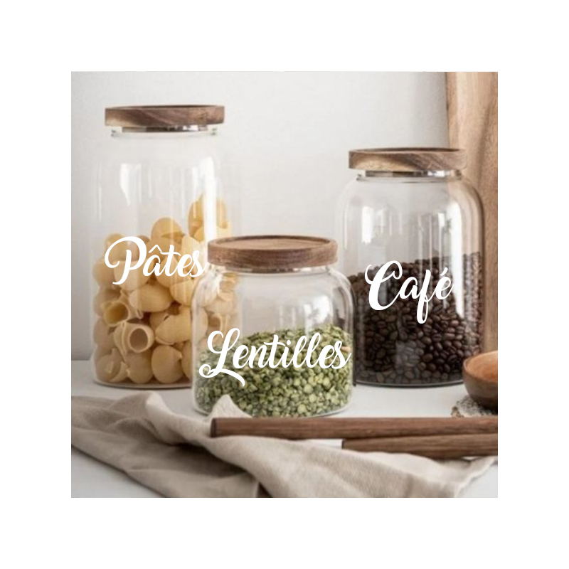 Personalized label stickers for kitchen storage