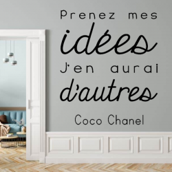 Autocollant Coco Chanel citation