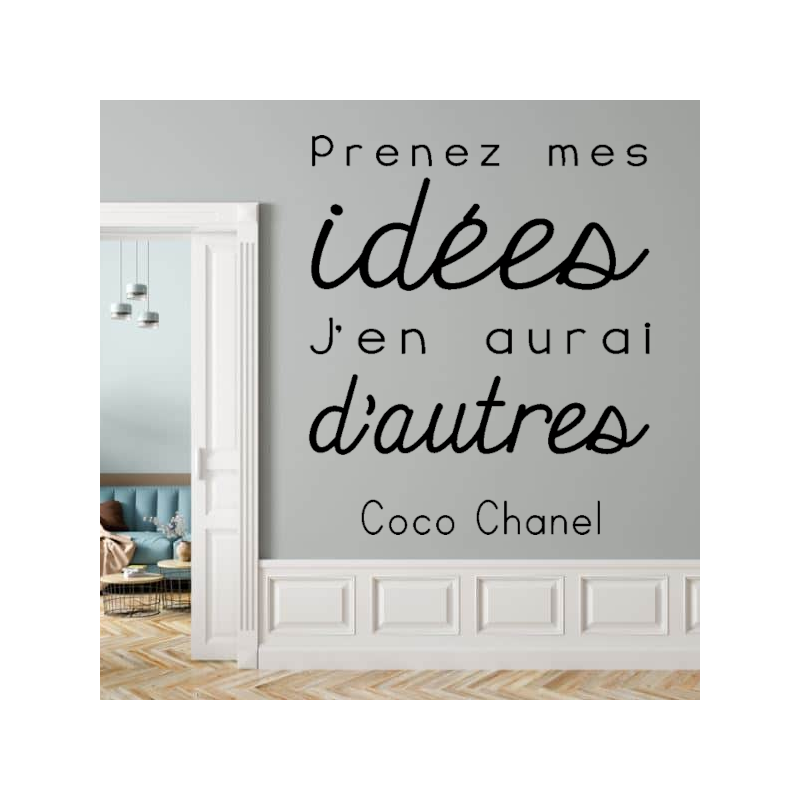 Autocollant Coco Chanel citation