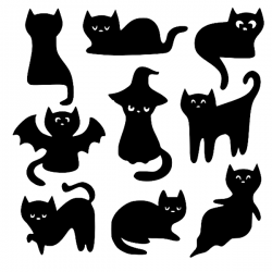 stickers chats noirs halloween