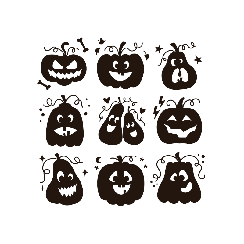 pumpkins sticker decals halloween