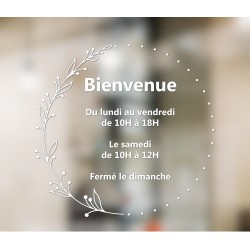 Sticker horaires cercle points personnalisé