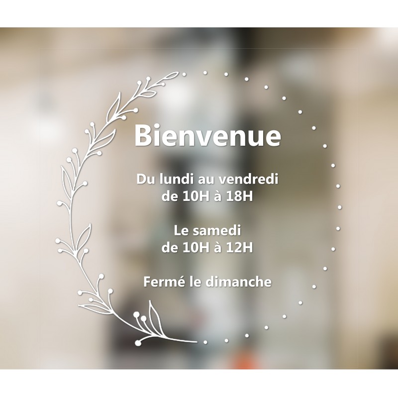 Sticker horaires cercle points personnalisé
