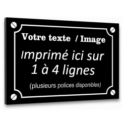 Plaque personnalisée