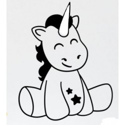 Sticker bébé licorne