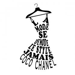 Sticker  Citation Coco Chanel